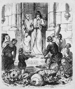 Monjes recogen diezmos del pueblo - en “Histoire des popes” de Maurice Lachatre de Unknown artist