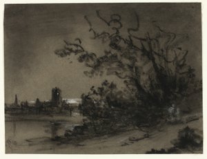 Escena a la luz de la luna de Unknown artist