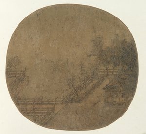 Terraza de montaña y pabellón de Unknown artist