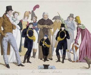 Músicos en la calle: jóvenes artistas (trompa) - Carnavalet de Unknown artist