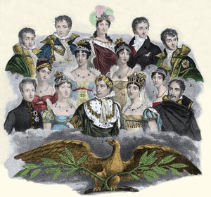 Napoleón Bonaparte y su familia de Unknown artist