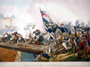 Napoleón Bonaparte en el Puente de Arcole en Italia, 15 de noviembre de Unknown artist