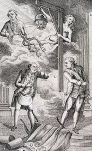 Necker juzgado por el tribunal de la linterna - en “Suplemento a la vida privada y ministerio de M. Necker, Director General de Finanzas” por un ciudadano, ed. Pellet, Ginebra de Unknown artist