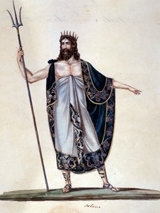 Neptuno - acuarela de Unknown artist