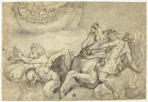 Neptuno calma la tempestad levantada por Eolo contra Eneas ("Quos Ego") de Unknown artist
