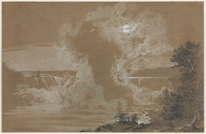 Niagara Falls by Moonlight de Unknown artist