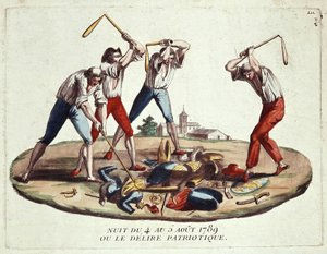 Noche del 4-5 de agosto de 1789, o delirio patriótico, finales del siglo XVIII
