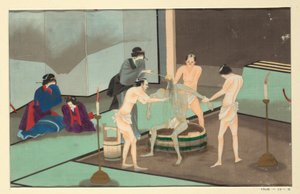 Una de dieciséis escenas de la muerte y entierro de un hombre de Unknown artist