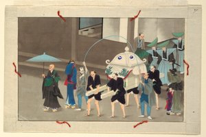 Una de dieciséis escenas de la muerte y entierro de un hombre de Unknown artist