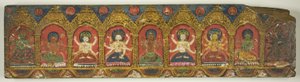 Uno de un par de amuletos mágicos (Dharani) Cubiertas de manuscritos de Unknown artist