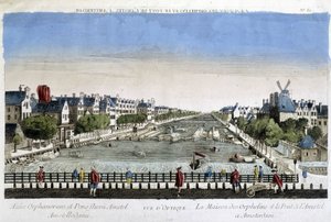 Casa de Huérfanos y Puente Amstel en Ámsterdam - Vista óptica
