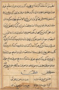 Página de Cuentos de un loro (Tuti-nama): página de texto de Unknown artist