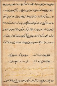 Página de los Cuentos de un Loro (Tuti-nama): página de texto de Unknown artist