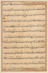 Página de Cuentos de un loro (Tuti-nama): página de texto de Unknown artist
