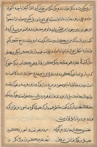 Página de Cuentos de un loro (Tuti-nama): página de texto de Unknown artist