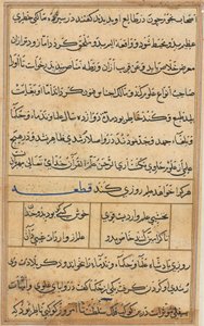 Página de Cuentos de un loro (Tuti-nama): página de texto de Unknown artist