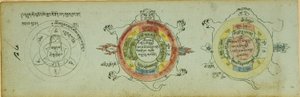 Página de un manuscrito con diagramas de protección contra las enfermedades infantiles de Unknown artist
