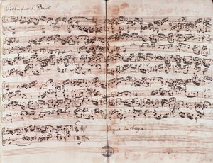 Página del Preludio en C en El clave bien temperado de Johann Sebastian Bach