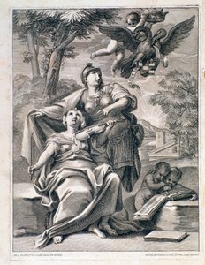Página del frontispicio de la partitura de “Opus 1” (12 concerti grossi) de Pietro Locatelli (1695-1764) - Partitura de “12 concertos grossos” de Locatelli 1721 Bolonia, museo cívico musical de Unknown artist