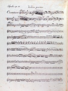 Página de partitura de la obertura de Alruna de Louis Spohr de Unknown artist