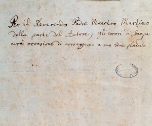 Página con dedicatoria, de la partitura de Alceste, ópera de C. W. Gluck
