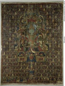 Estandarte pintado (Thangka) de la deidad bon Tonpa Shenrap de Unknown artist