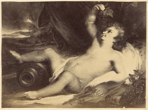 [Pintura de un niño comiendo uvas] de Unknown artist