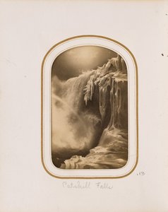 [Pintura de una cascada congelada] de Unknown artist