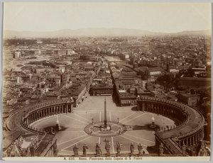 Panorama desde la Cúpula de San Pedro, Roma de Unknown artist
