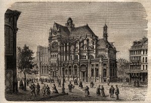 París, Ile-de-France, Francia - Iglesia de Saint-Eustache (siglo XIX) de Unknown artist
