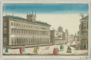 Peep-show, Vue Perspective du Palais de Ruspoli, à Rome, No. 2 de Unknown artist