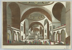 Vista perspectiva del interior de la Iglesia de San Marcos, en Venecia de Unknown artist