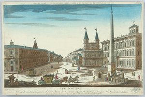Vista óptica, Plaza de la Basílica de San Juan de Letrán Madre y Jefa de Todas Las Iglesias de Roma, No. 104 de Unknown artist