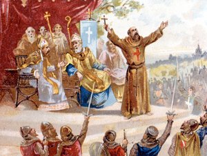 Pedro el Ermitaño predicando la Cruzada (1095 - 1099) de Unknown artist