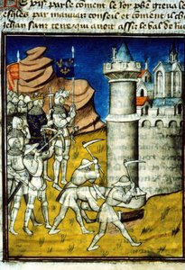 Felipe II Augusto (1165-1223) en Chinon - Miniatura en 