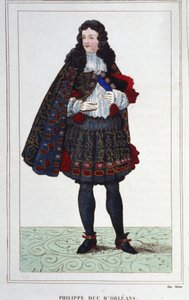 Felipe II, Duque de Orleans, Chartres, Valois, Nemours y Montpensier (1674-1723). Regente de Francia de 1715 a 1723. Grabado de 1830.