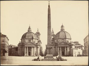 Piazza del Popolo tomada desde la Puerta (Roma) de Unknown artist
