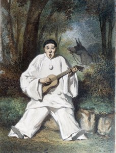 Pierrot toca la guitarra - s.f., finales del siglo XIX