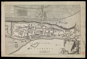 Plano de la ciudad y fortificaciones de Montral o Villa Marie en Canadá de Unknown artist