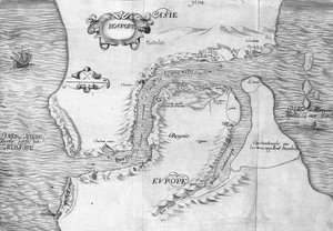 Plano que muestra el Estrecho de Constantinopla (ahora el Estrecho del Bósforo) - en 