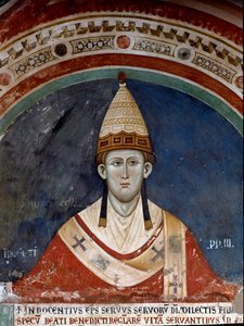 Papa Inocencio III (detalle) de Unknown artist