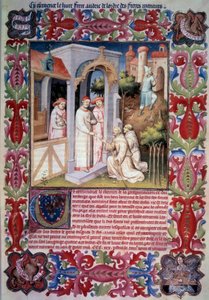 El Papa Juan XXII encomienda a Odorico de Pordenone (franciscano) la misión de evangelizar ultramar de Unknown artist