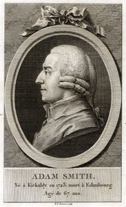 Retrato de Adam Smith (1723 - 1790), filósofo y economista escocés de Unknown artist