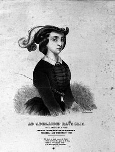Retrato de Adelaide Ravaglia en la representación de la ópera “La Traviata” de Giuseppe Verdi de 1857. de Unknown artist