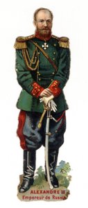 Retrato de Alejandro III, Emperador de Rusia (1845-1894). Cromolitografía finales del siglo XIX. Colección privada. de Unknown artist
