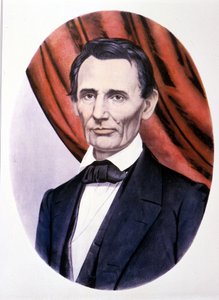 Retrato del presidente estadounidense Abraham Lincoln (1809 - 1865).