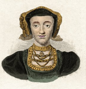Retrato de Ana de Cleves (1515-1557) cuarta esposa del rey Enrique VIII. Grabado del siglo XIX