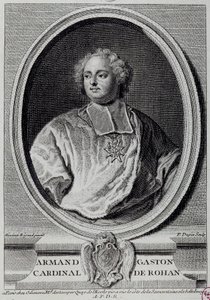 Retrato de Armand Gaston Maximilien, Cardenal de Rohan. Grabado del siglo XVIII de Unknown artist