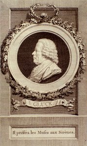 Retrato de Christoph Gluck (1714-1787) compositor alemán. Grabado. Siglo XVIII. Bolonia, museo cívico musical de Unknown artist
