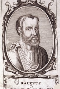 Retrato de Claudio Galeno (v. 131 - v. 201), médico griego. Grabado del siglo XVIII de Unknown artist